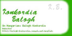 konkordia balogh business card